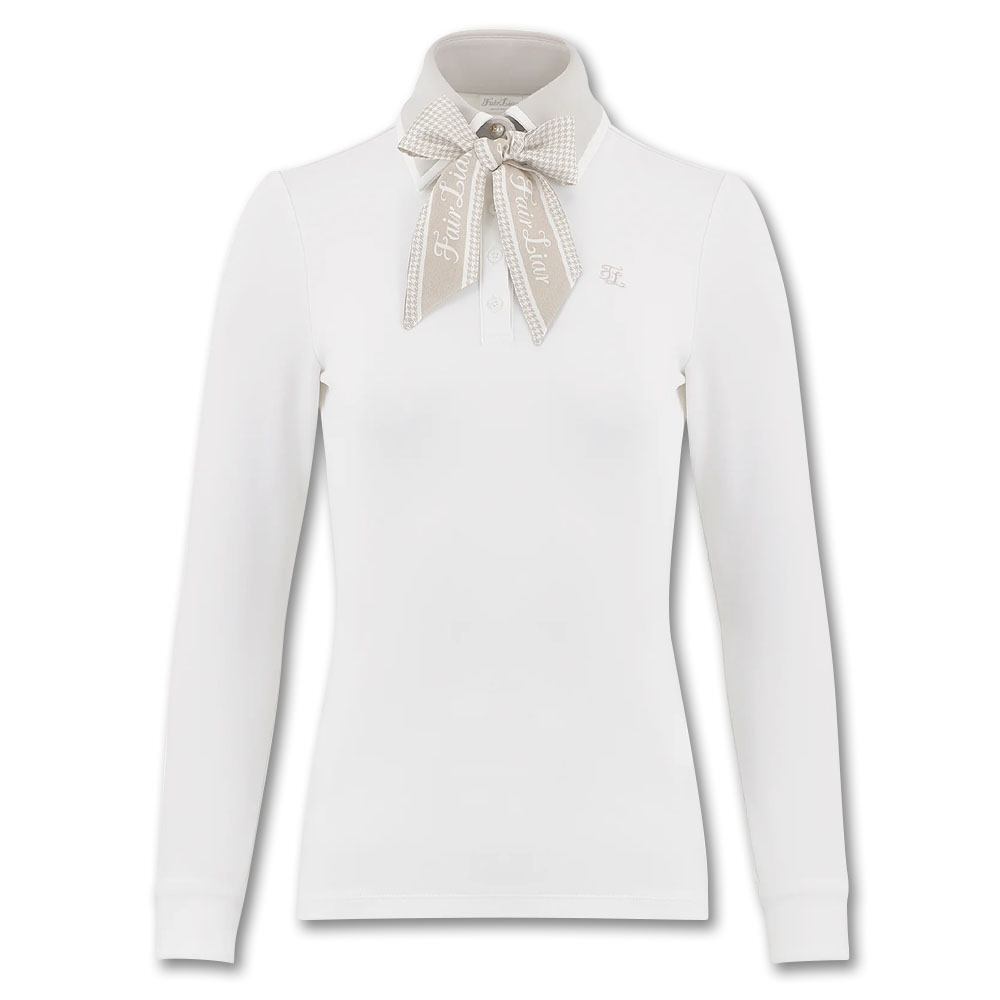 FAIR LIAR Pearl collar T Shirt with scarf (Ivory) Size Small